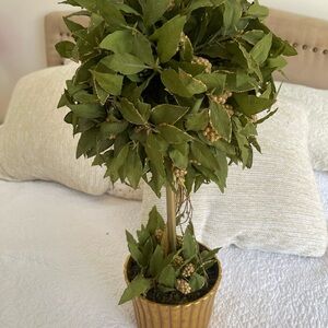 Elegant Gold Potted Faux Plant